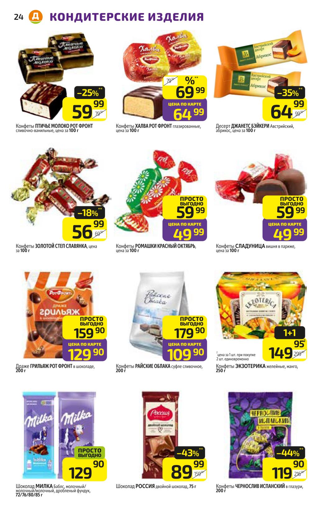 скидки на конфеты